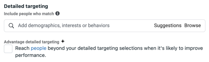 Advantage Detailed Targeting
